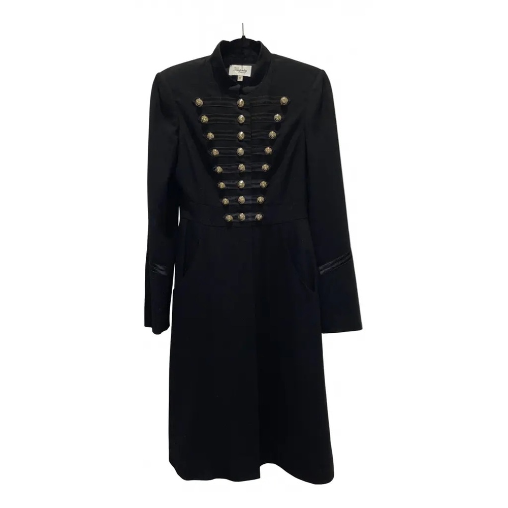 Temperley London Black Military Coat with Silver Buttons - Picture 6 of 11
